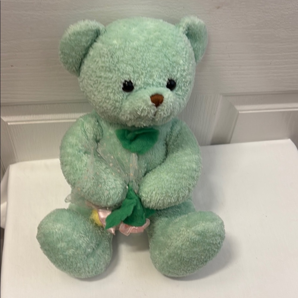 Mint Green Commonwealth Teddy Bear with Bow 15”
